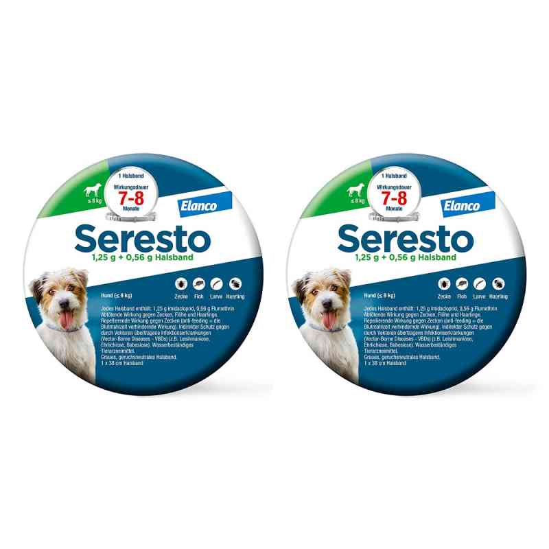 Seresto Halsband fr kleine Hunde bis 8 kg (2x1 stk)