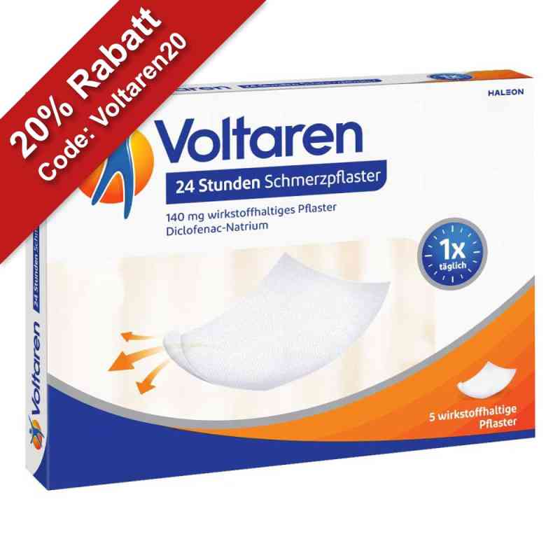 Voltaren 24 Stunden Schmerzpflaster 5 stk von Haleon Germany GmbH PZN 18223321