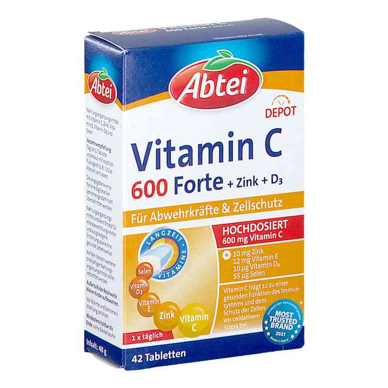 Abtei Vitamin C6 00 Forte Tabletten Titandioxidfr. 42 stk von Perrigo Deutschland GmbH PZN 17908376