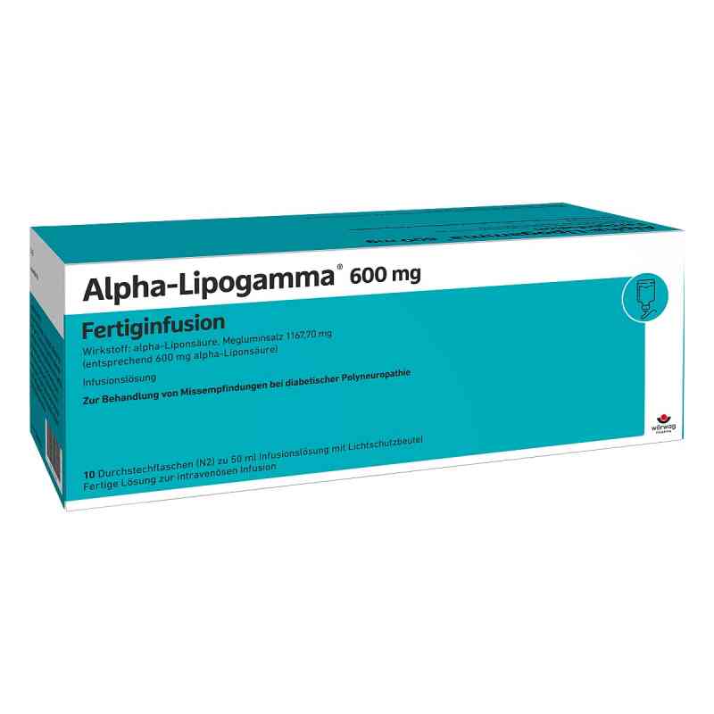 Alpha Lipogamma 600 mg Fertiginfus.durchst.f. 10X50 ml von Wörwag Pharma GmbH & Co. KG PZN 02225861