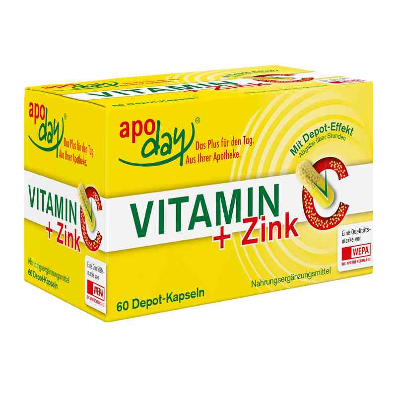 Apoday Vitamin C + Zink Depot Kapseln 60 stk von WEPA Apothekenbedarf GmbH & Co K PZN 02473027