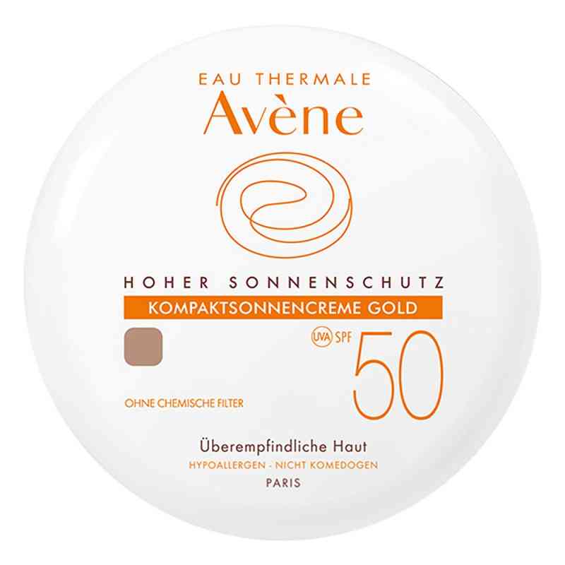 Avène Kompaktsonnencreme Gold SPF 50 10 g von PIERRE FABRE DERMO KOSMETIK GmbH PZN 05874910
