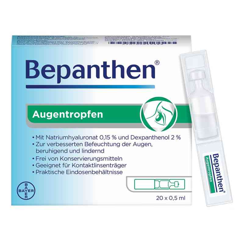Bepanthen Augentropfen 20X0.5 ml von Bayer Vital GmbH PZN 00829388