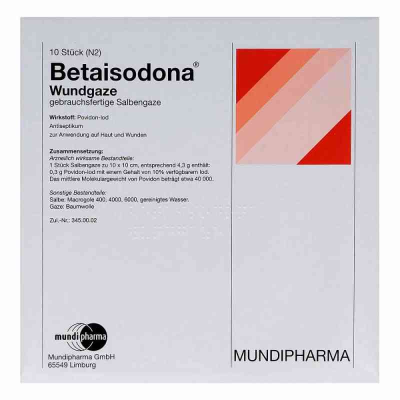 Betaisodona Wundgaze 10x10 cm 10 stk von HERMES Arzneimittel GmbH PZN 02754594