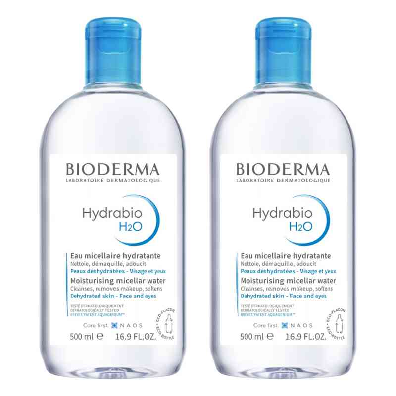 Bioderma Hydrabio H2o Mizellen-reinigungslös. 2x500 ml von NAOS Deutschland GmbH PZN 08107809