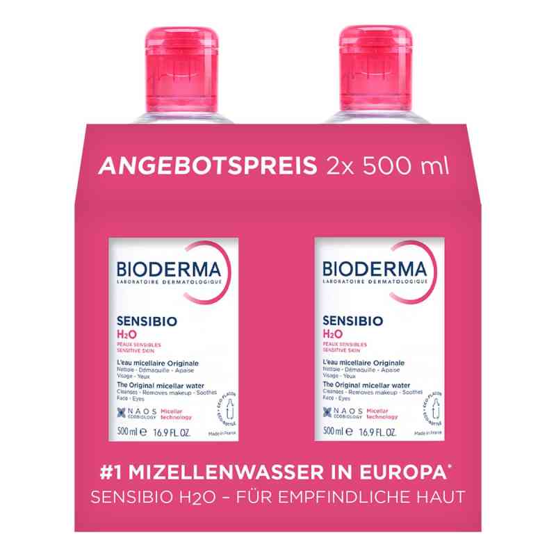 Bioderma Sensibio H2o Reinigungslösung 2X500 ml von NAOS Deutschland GmbH PZN 16820389