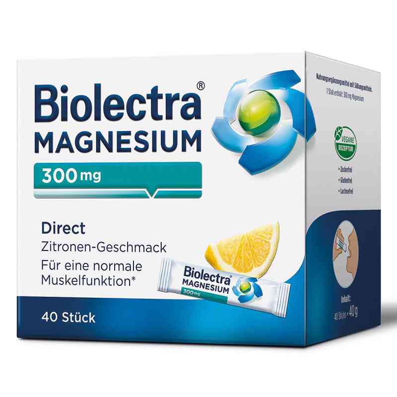 Biolectra Magnesium 300 mg Direct Zitrone 40 stk von HERMES Arzneimittel GmbH PZN 04199607