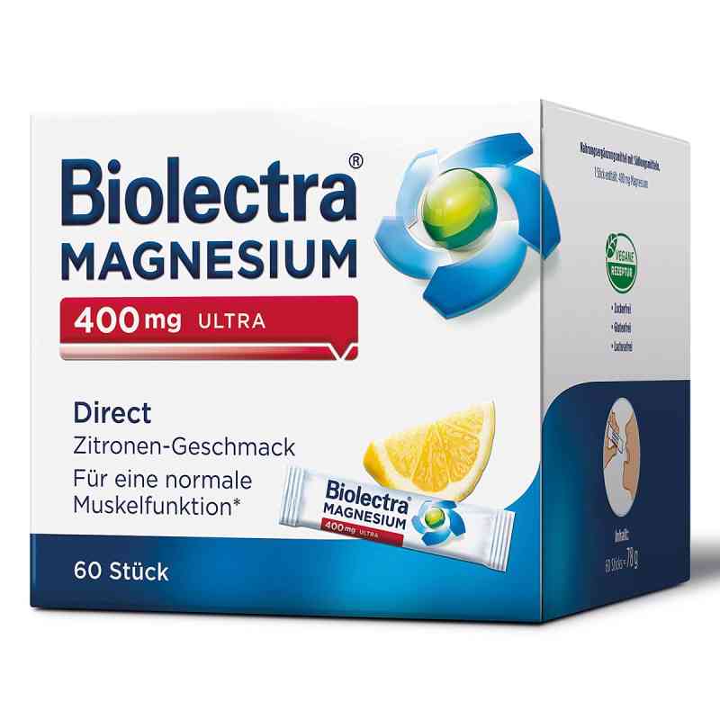 Biolectra Magnesium 400 mg Ultra Direct Zitrone 60 stk von HERMES Arzneimittel GmbH PZN 14371289