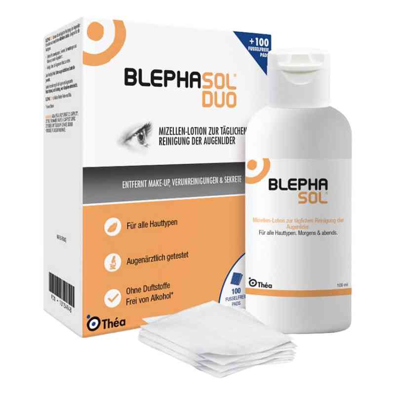 Blephasol Duo 100 ml Lotion+100 Reinigungspads 1 Pck von Thea Pharma GmbH PZN 10134948