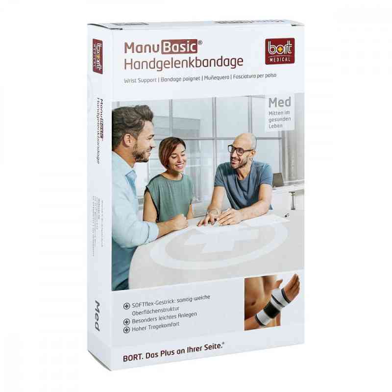 Bort Manubasic Bandage rechts medium schwarz 1 stk von Bort GmbH PZN 02759338