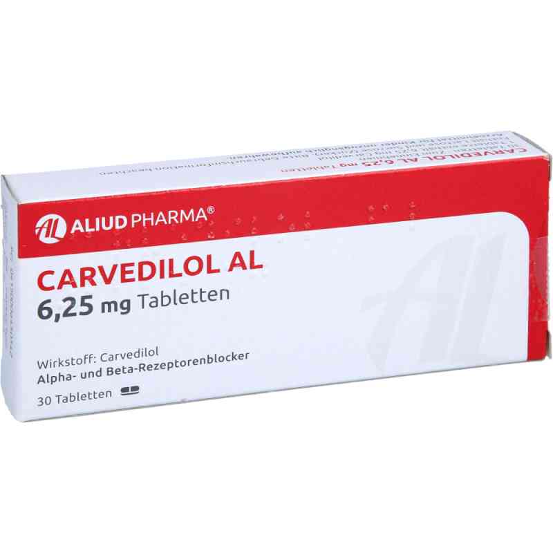 Carvedilol AL 6,25mg 30 stk von ALIUD Pharma GmbH PZN 00643034