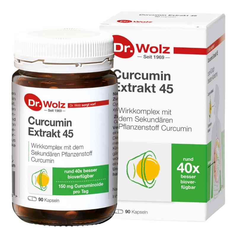 Curcumin Extrakt 45 Doktor wolz Kapseln 90 stk von Dr. Wolz Zell GmbH PZN 10793390