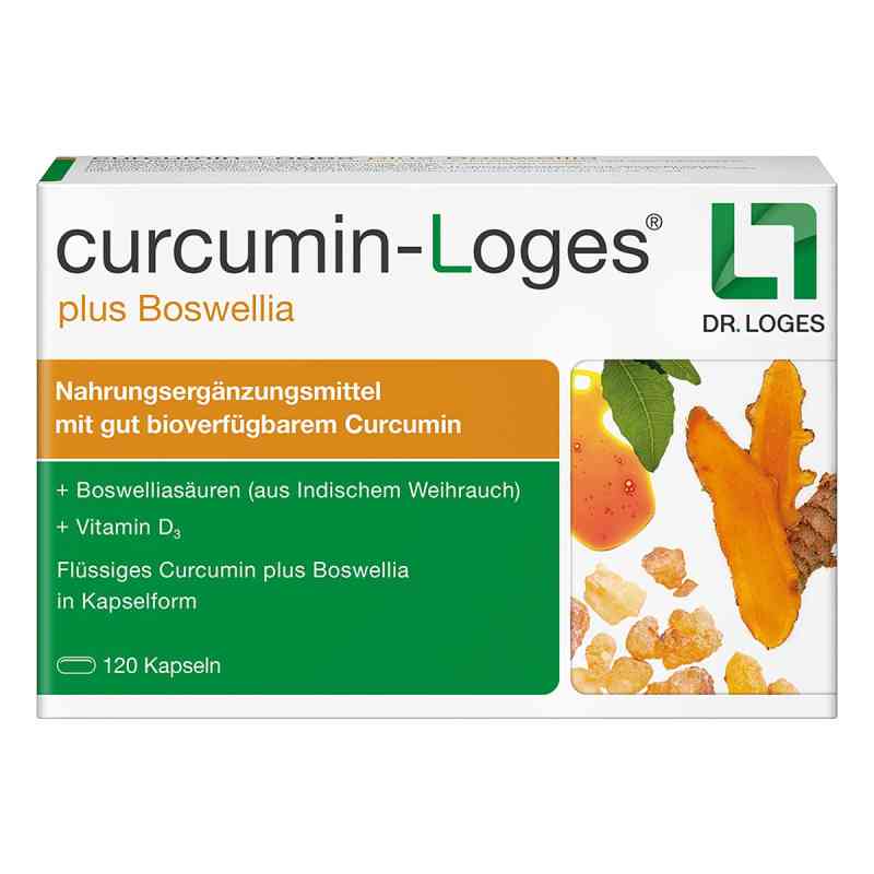 curcumin-Loges plus Boswellia - Kurkuma Kapseln mit Weihrauch 120 stk von Dr. Loges + Co. GmbH PZN 14037248
