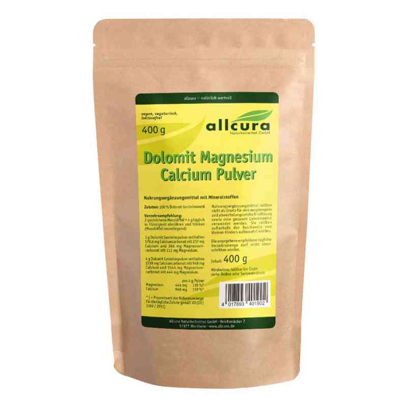 Dolomit Magnesium Calcium Pulver 400 g von allcura Naturheilmittel GmbH PZN 18390763