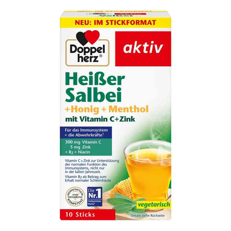 Doppelherz Heisser Salbei+honig+menthol Granulat 10 stk von Queisser Pharma GmbH & Co. KG PZN 10339389