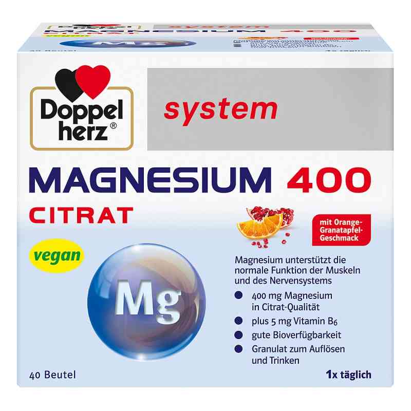 Doppelherz Magnesium 400 Citrat System Granulat 40 stk von Queisser Pharma GmbH & Co. KG PZN 03979846