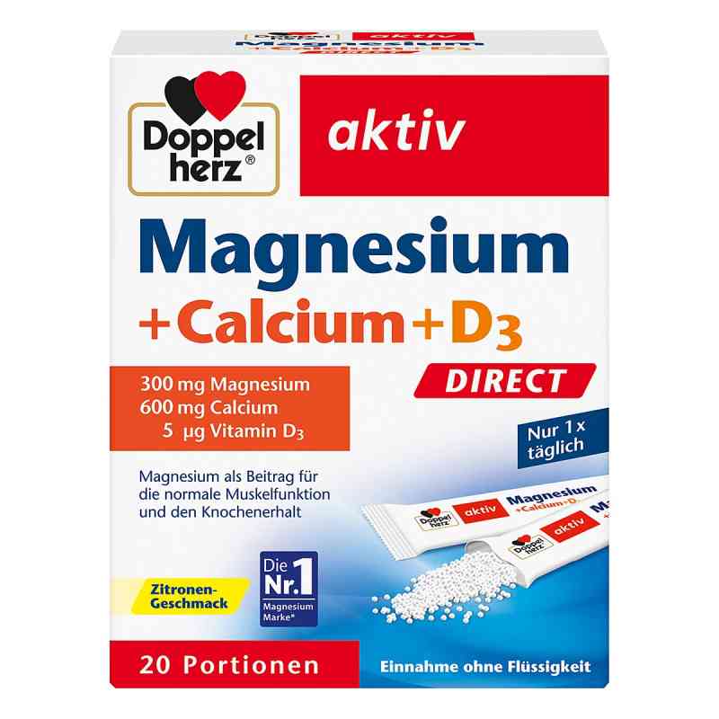 Doppelherz Magnesium + Calcium + D3 direct Pellets 20 stk von Queisser Pharma GmbH & Co. KG PZN 07014117