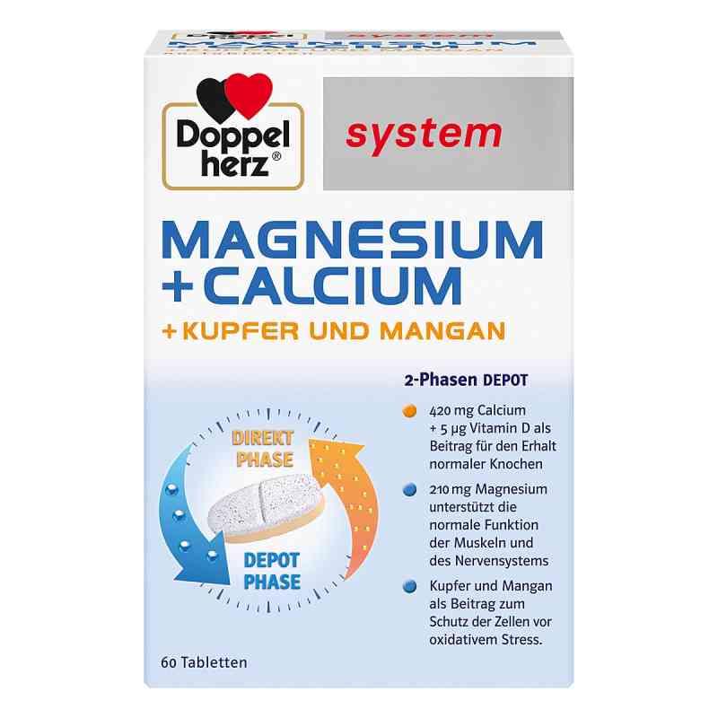 Doppelherz system Magnesium + Calcium 60 stk von Queisser Pharma GmbH & Co. KG PZN 05918470