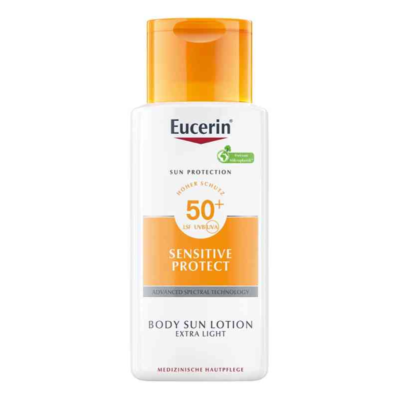 Eucerin Sun Sensitive Protect Body Lotion Extra Light LSF 50+ 150 ml von Beiersdorf AG Eucerin PZN 03815725