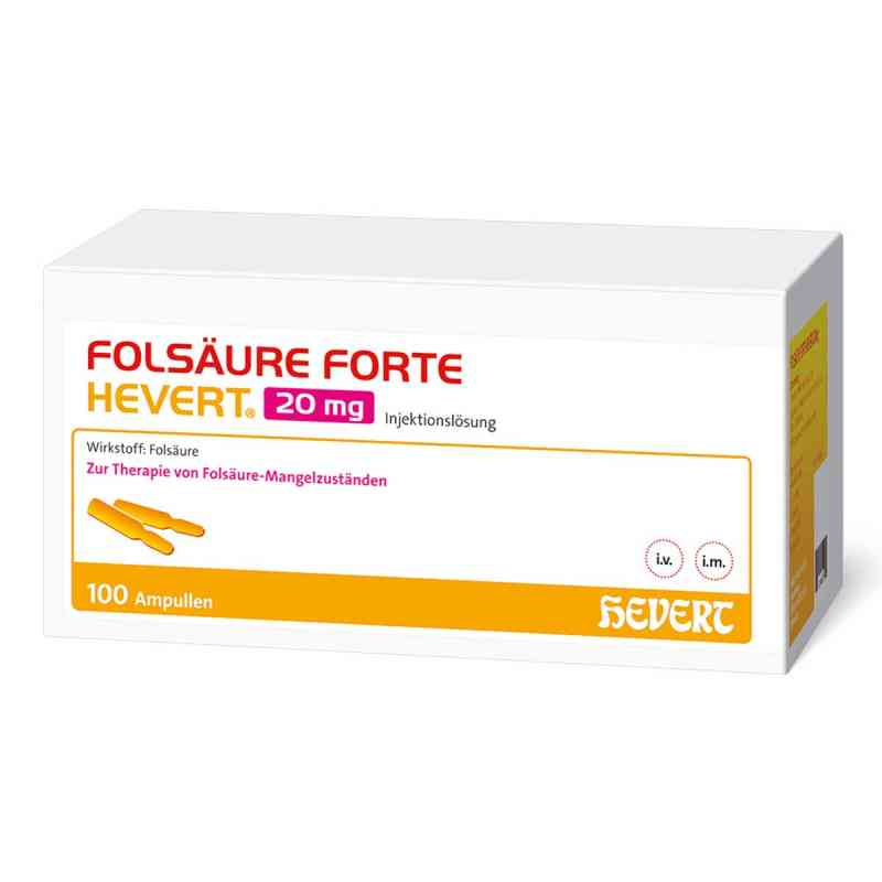  Folsäure Forte Hevert 20 mg Injektionslösung Ampullen 100X2 ml von Hevert-Arzneimittel GmbH & Co. KG PZN 19831577