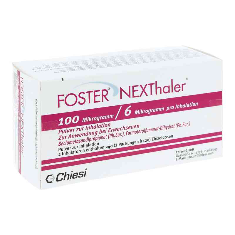 Foster Nexthaler 100/6 [my]g 120 Ed Inhalationspul 2 stk von Chiesi GmbH PZN 09469106