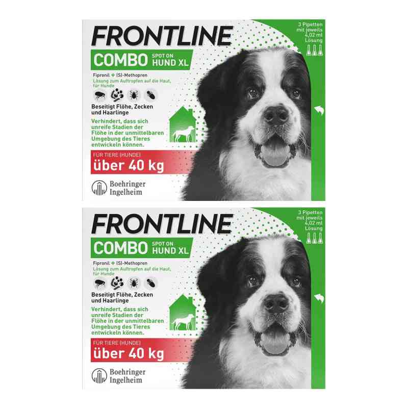 Frontline Combo Hund XL (40-60 kg) gegen Zecken, Flöhe 2x3 stk von Boehringer Ingelheim VETMEDICA G PZN 08102566