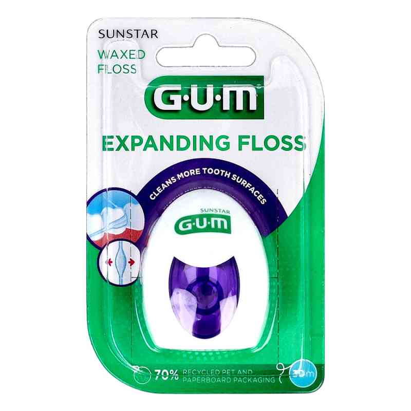 GUM EXPANDING FLOSS leicht gewachst, flauscht, 30 m 30 M von Sunstar Deutschland GmbH PZN 01164028