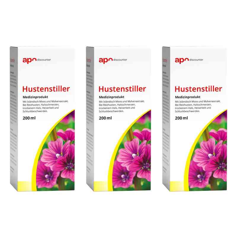 Hustenstiller Sirup von apodiscounter 3x200 ml von Viamedi Healthcare GmbH PZN 08102539