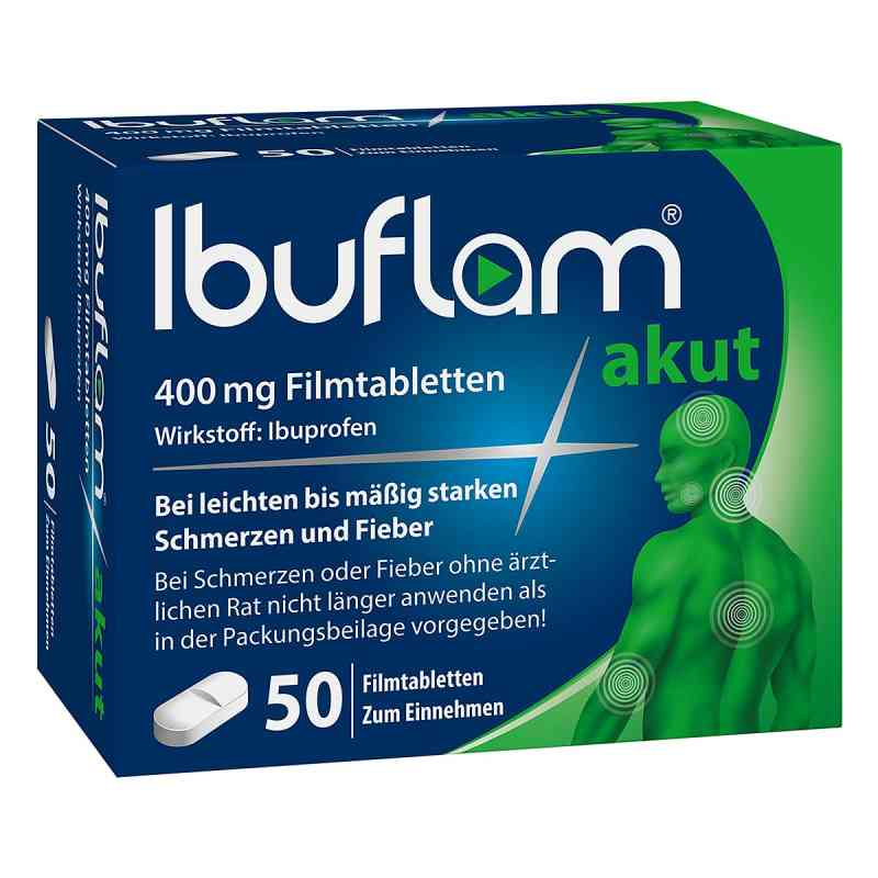 Ibuflam® akut: 400 mg Ibuprofen Schmerztabletten 50 stk von A. Nattermann & Cie GmbH PZN 11648419