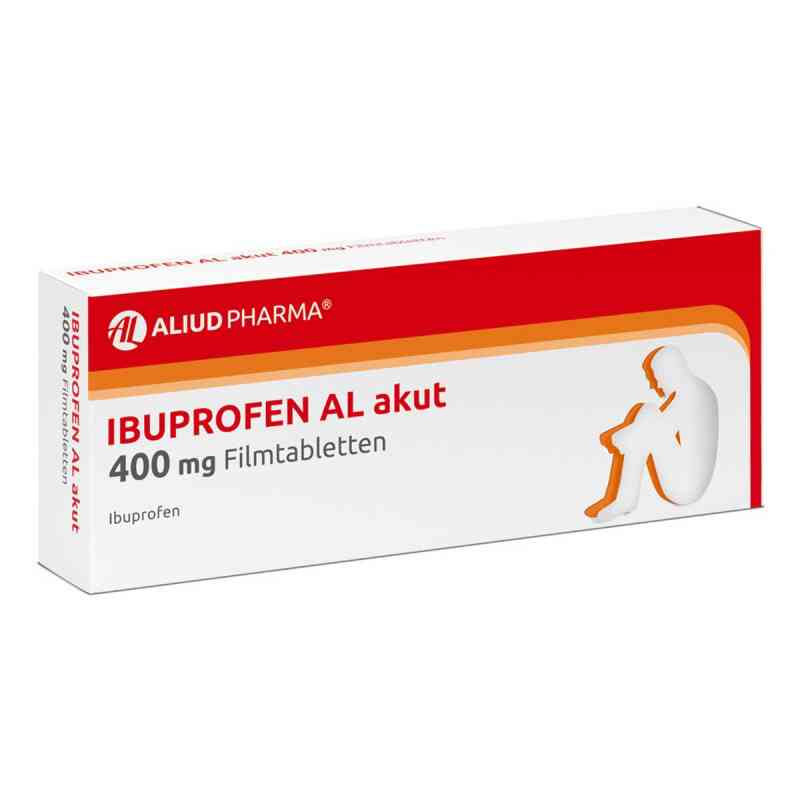 Ibuprofen AL akut 400 mg Filmtabletten bei akuten Schmerzen 10 stk von ALIUD Pharma GmbH PZN 05020869
