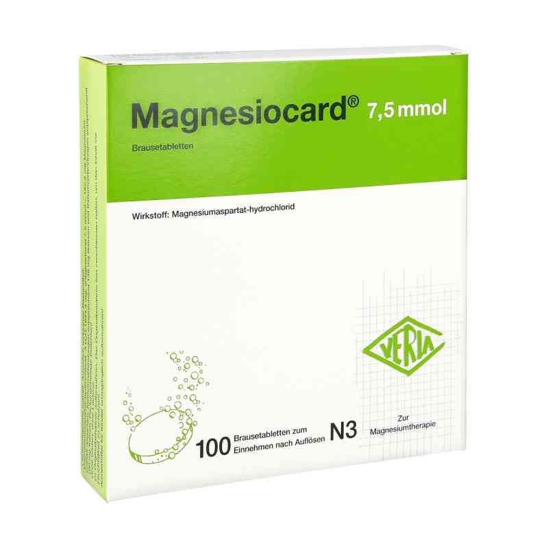 Magnesiocard 7,5 mmol Brausetabletten 100 stk von Verla-Pharm Arzneimittel GmbH & Co. KG PZN 00110303