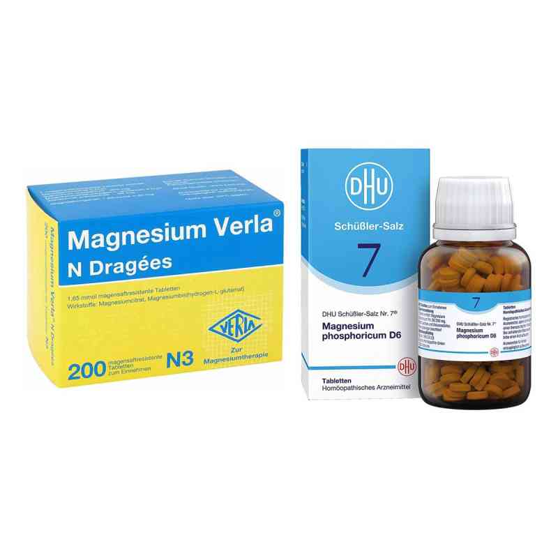 Magnesium Verla N Dragees und DHU Schüßler-Salz Nummer 7 1 Set von  PZN 08105234
