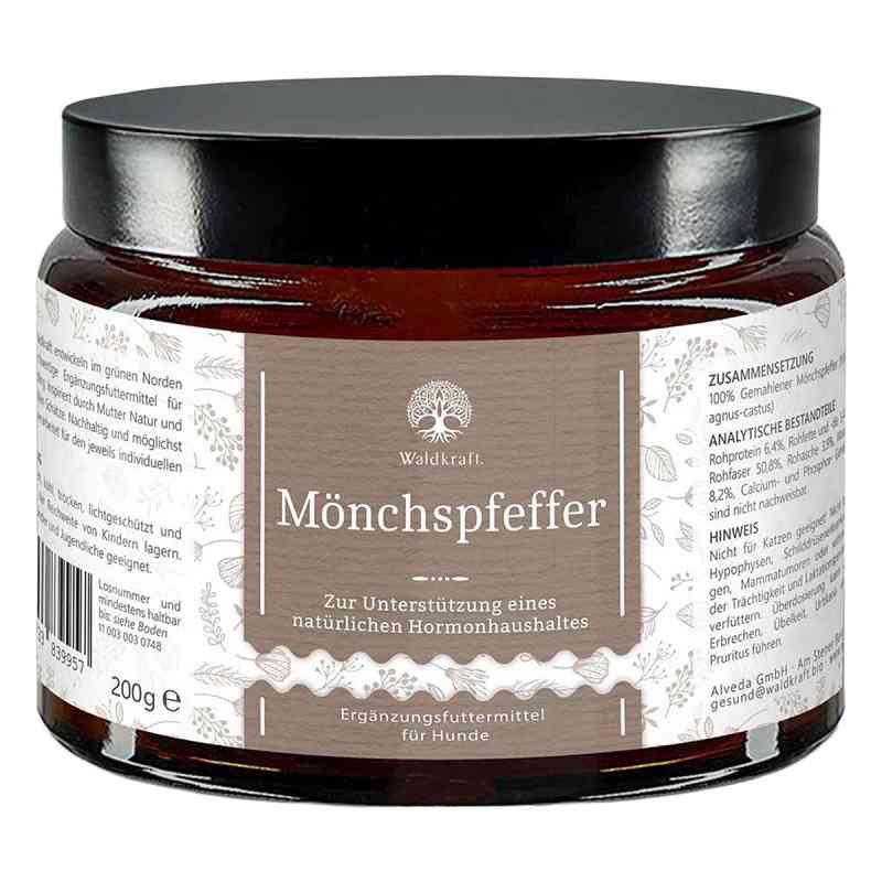 Mönchspfeffer Rein Pulver Vitex Waldkraft F.hunde 200 g von Alveda GmbH PZN 20637389