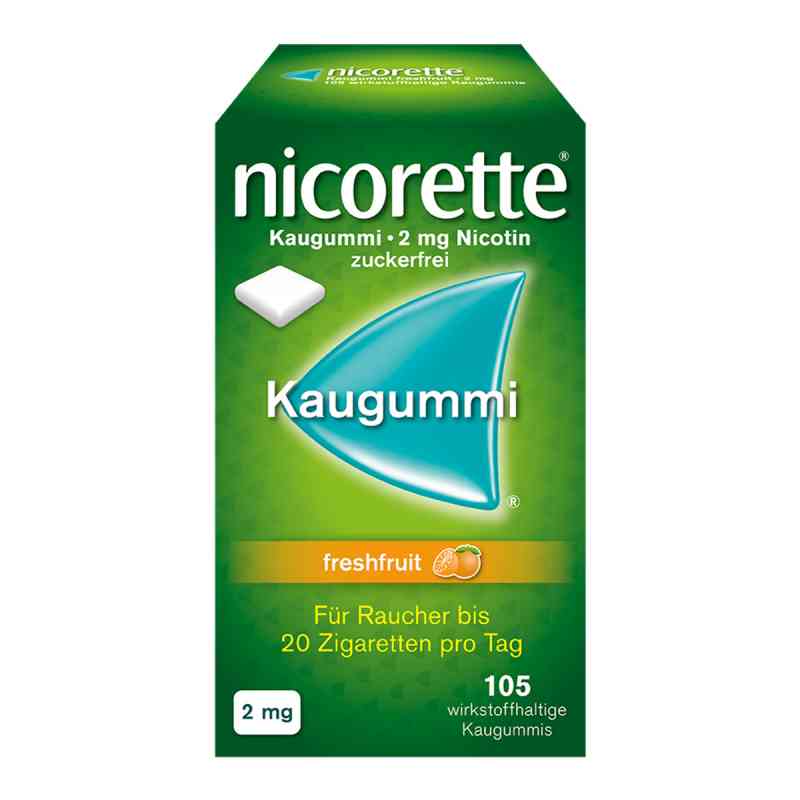 nicorette® Kaugummi 2 mg freshruit 105 stk von Kenvue Germany GmbH (OTC) PZN 01639595
