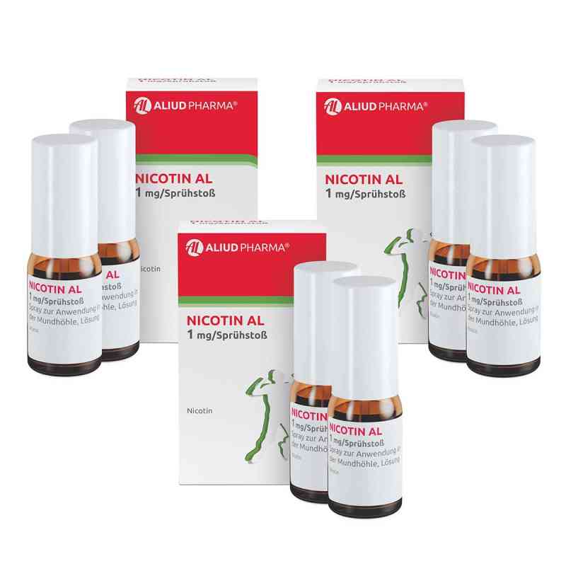 Nicotin AL 1 mg/Sprühstoß Spray zur Anwendung in der Mundhöhle 3 x2 stk von ALIUD Pharma GmbH PZN 08102659