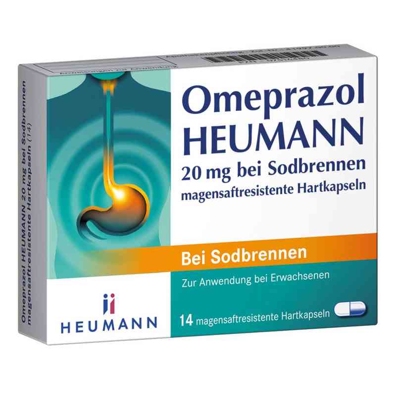 Omeprazol Heumann 20 mg bei Sodbrennen 14 stk von HEUMANN PHARMA GmbH & Co. Generica KG PZN 07516480