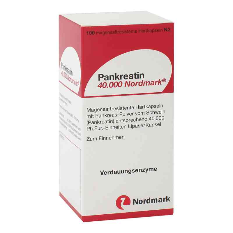 Pankreatin 40.000 Nordmark magensaftresistent hartkapsel 100 stk von NORDMARK Pharma GmbH PZN 13649618
