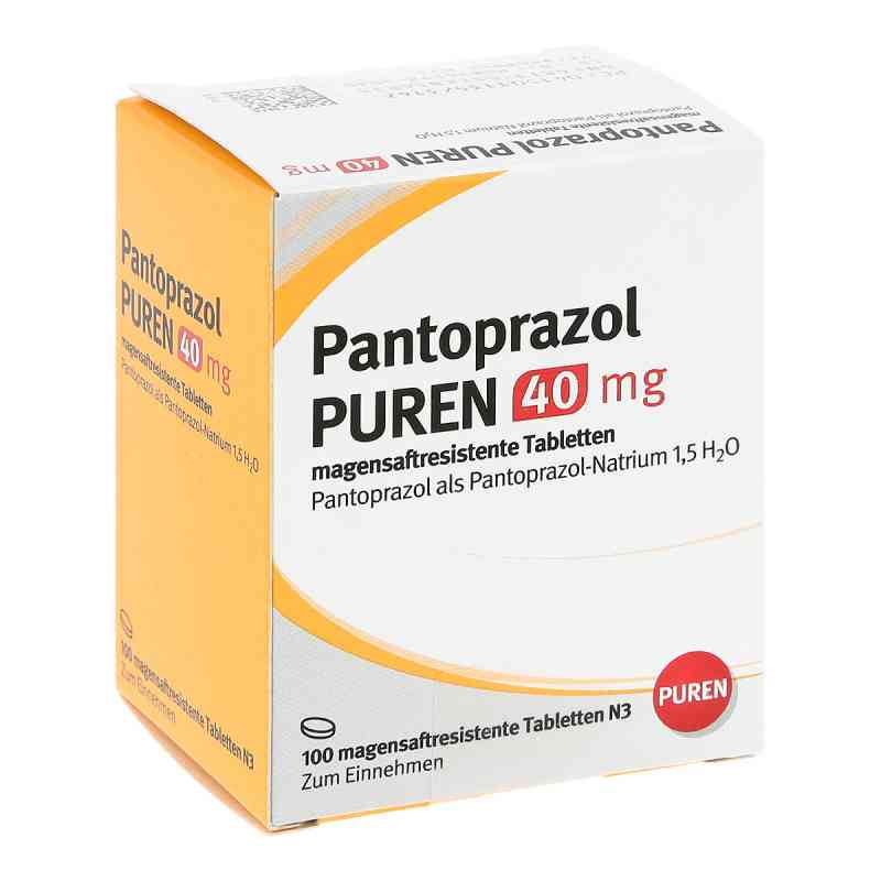 Pantoprazol Puren 40 mg magensaftresistent Tabletten 100 stk von PUREN Pharma GmbH & Co. KG PZN 11357314