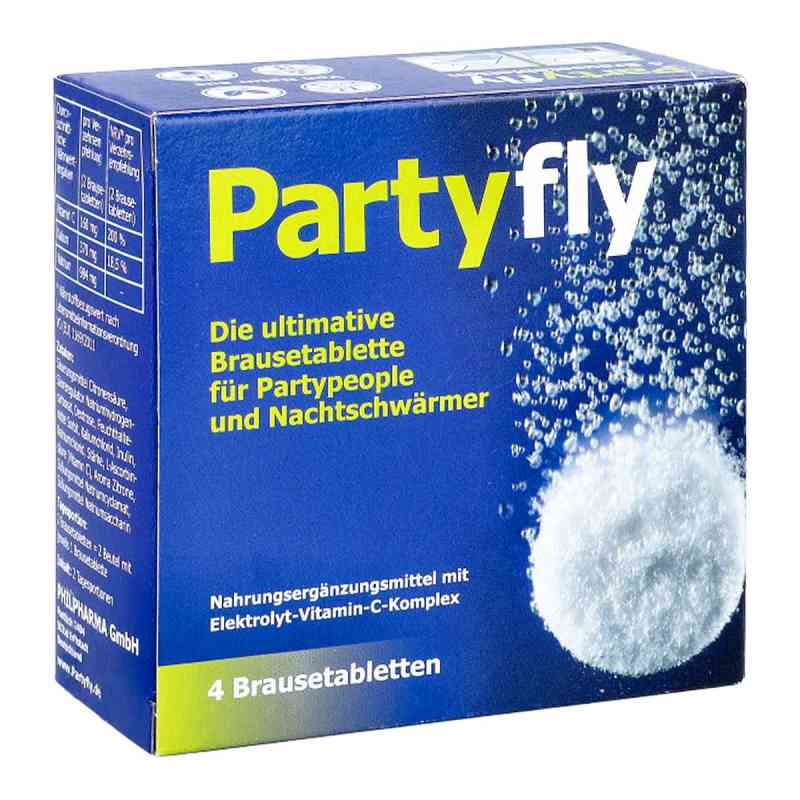 Partyfly Brausetabletten 4 stk von PHILPHARMA GmbH PZN 17538620