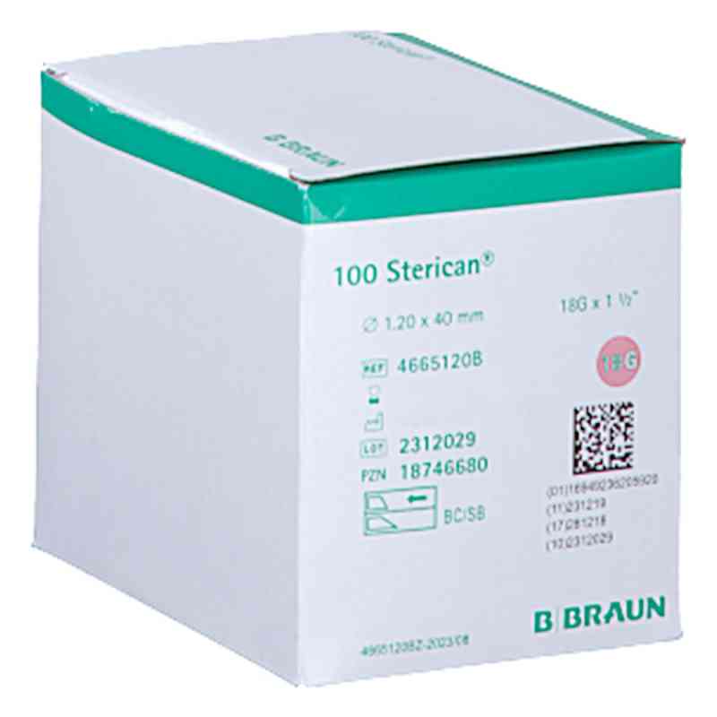 Sterican Einmalkanüle 18 G 40 Mm Kurzschliff 100 stk von B. Braun Melsungen AG PZN 18746680