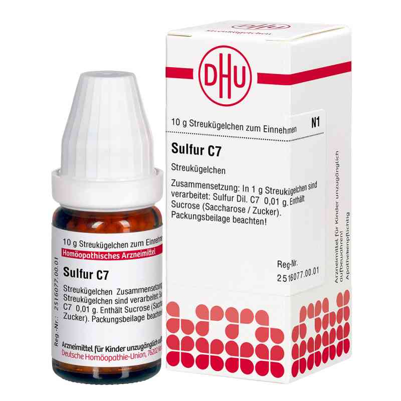 Sulfur C7 Globuli 10 g von DHU-Arzneimittel GmbH & Co. KG PZN 07181329