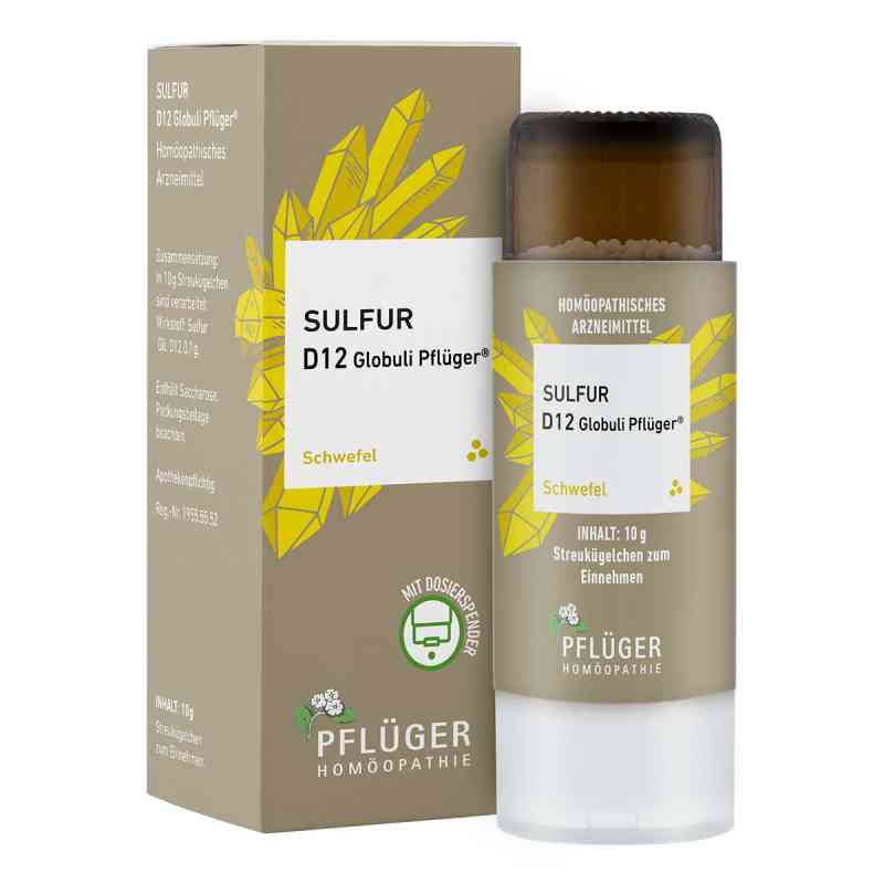 Sulfur D12  Globuli Pflüger Dosierspender 10 g von Homöopathisches Laboratorium Alexander Pflüger Gmb PZN 18757867