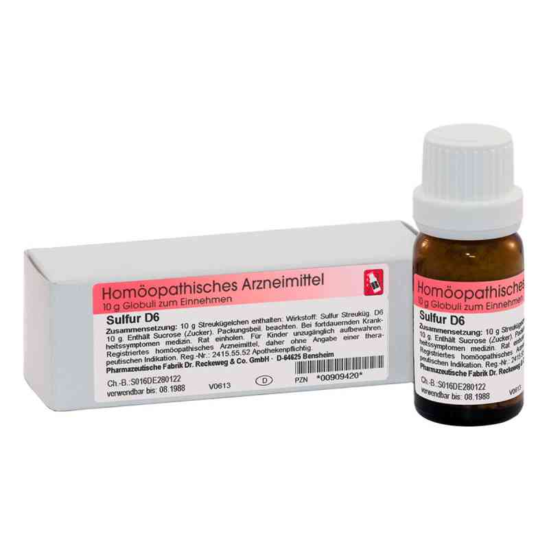 Sulfur D6 Globuli 10 g von Dr.RECKEWEG & Co. GmbH PZN 00909420
