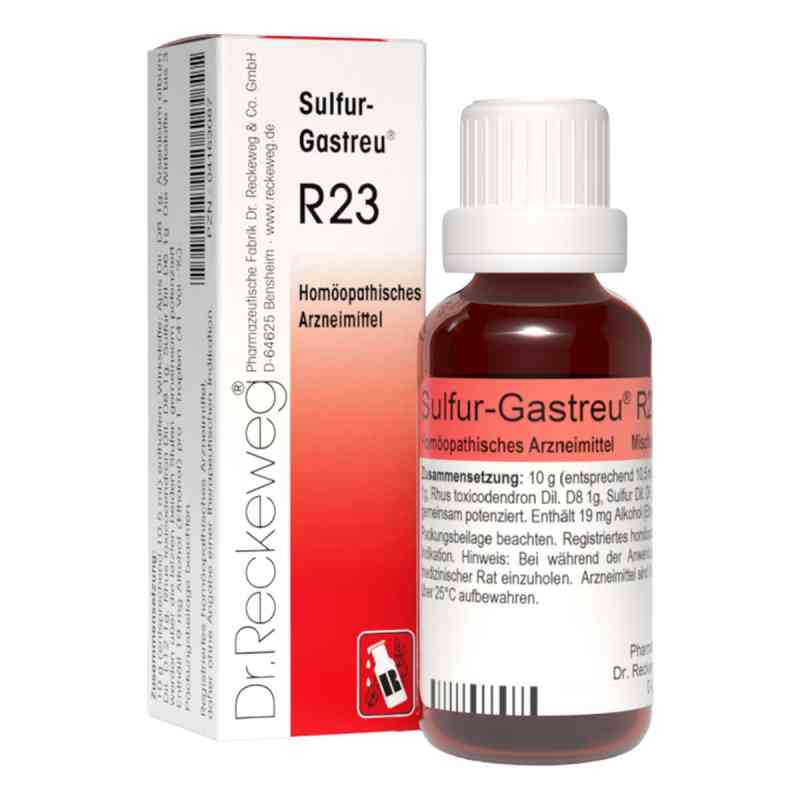 Sulfur Gastreu R 23 Tropfen zum Einnehmen 22 ml von Dr.RECKEWEG & Co. GmbH PZN 04163087