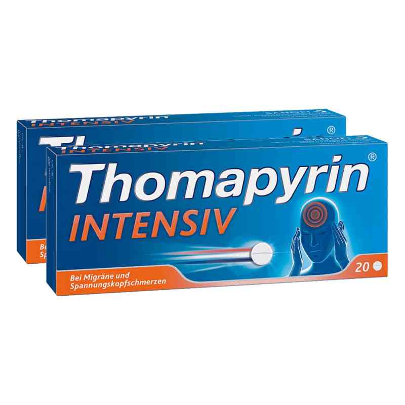 Thomapyrin® INTENSIV – bei Migräne & Spannungskopfschmerzen 2x20 stk von A. Nattermann & Cie GmbH PZN 08100177