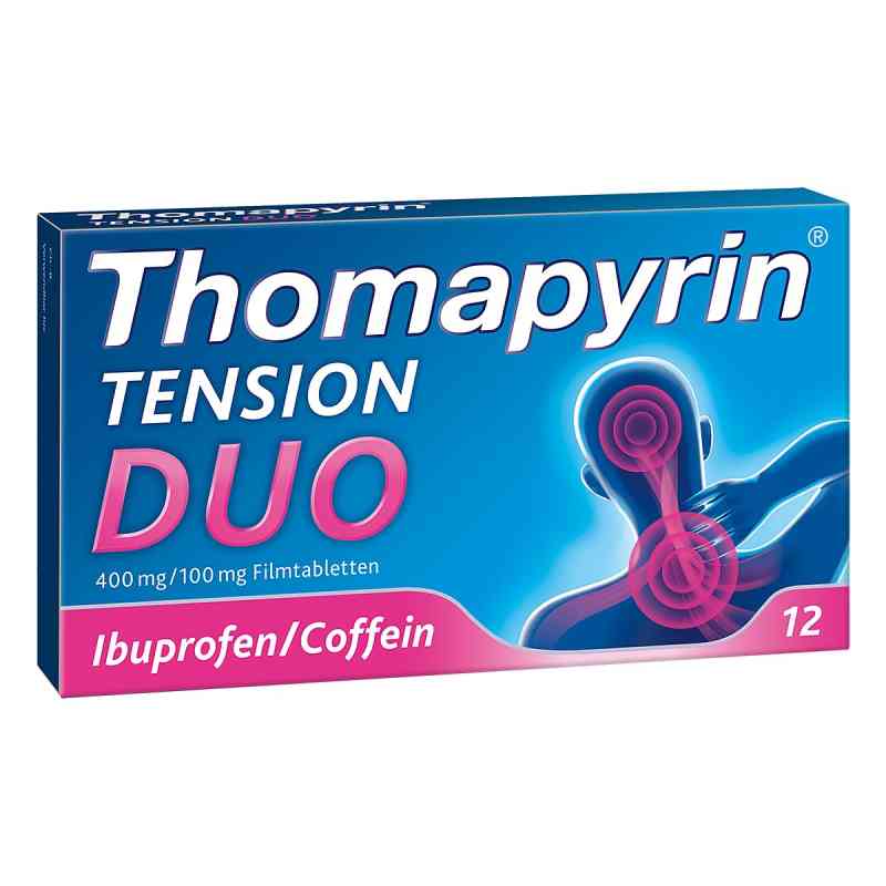 Thomapyrin TENSION DUO bei Kopfschmerzen: Ibuprofen/Coffein 12 stk von A. Nattermann & Cie GmbH PZN 12551047