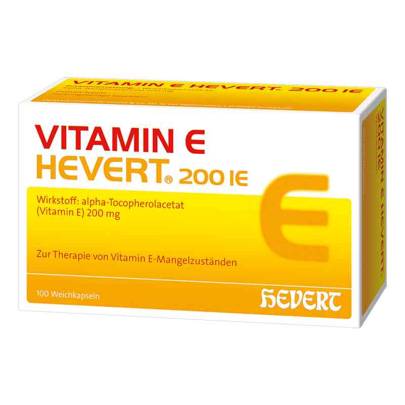 Vitamin E Hevert 200 I.e. Weichkapseln 100 stk von Hevert-Arzneimittel GmbH & Co. K PZN 15865390