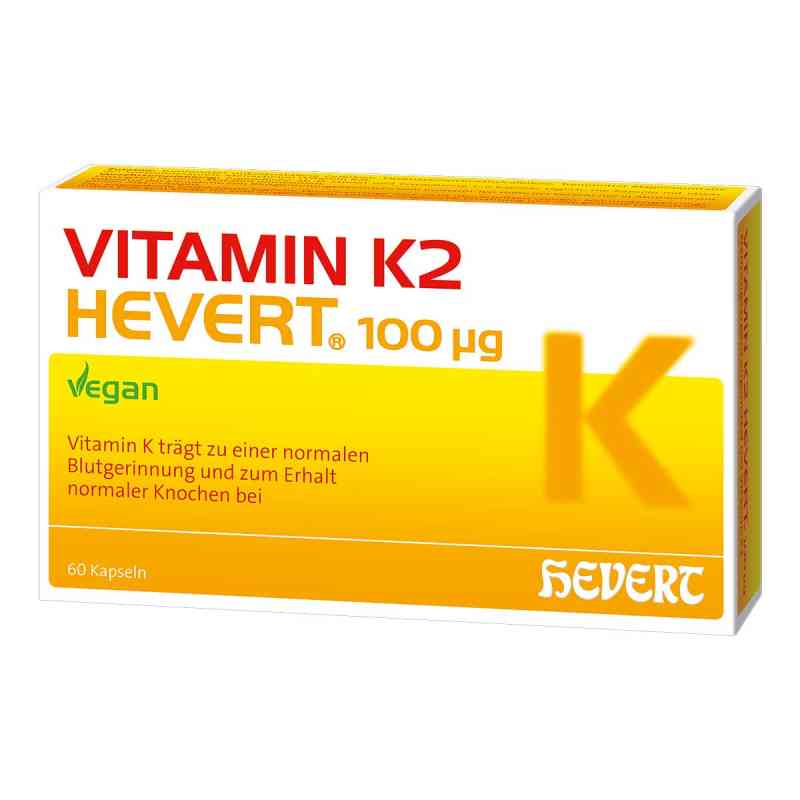 Vitamin K2 Hevert 100 [my]g Kapseln 60 stk von Hevert-Arzneimittel GmbH & Co. K PZN 12870284