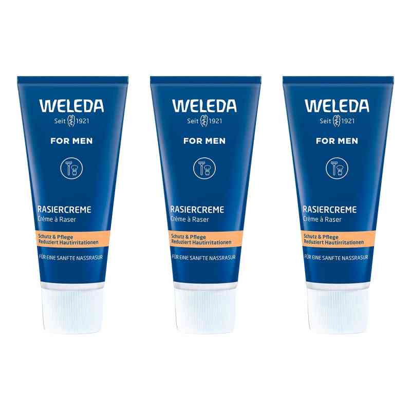 Weleda For Men Rasiercreme 3x75 ml von WELEDA AG PZN 08104171