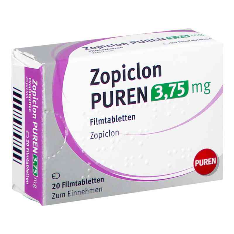 Zopiclon Puren 3,75 mg Filmtabletten 20 stk von PUREN Pharma GmbH & Co. KG PZN 15237191